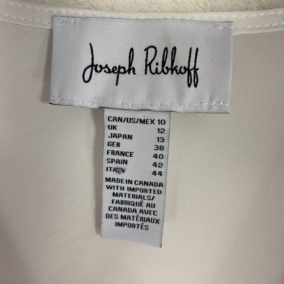Joseph Ribkoff  chic Cream off white  Cowl Neck Blouse size 10 - Picture 2 of 16